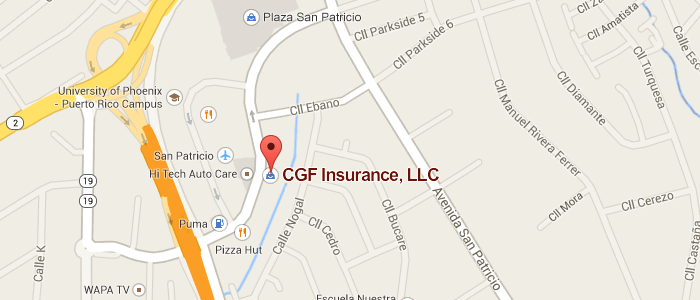 Mapa de localización de CGF Insurance